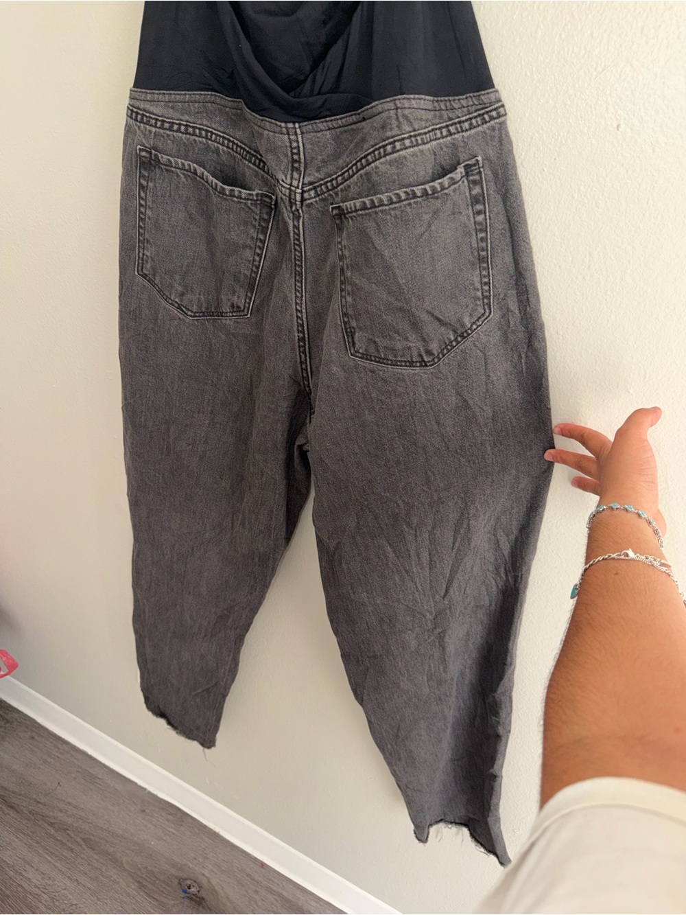 Isabel Maternity by Ingrid & Isabel Washed Gray Boyfriend Maternity Jeans